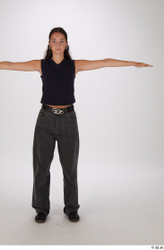 Whole Body Woman T poses Casual Slim Street photo references